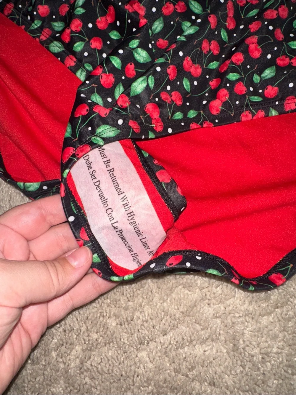 wild fable Red & Black Cherry Print Bikini Bottoms
